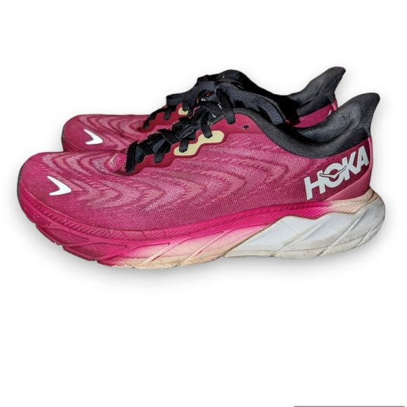 Hoka One One Arahi 6 Festival Fuchsia Ibis Rose Pink Running Shoes Sneakers 9B - Picture 3 of 8